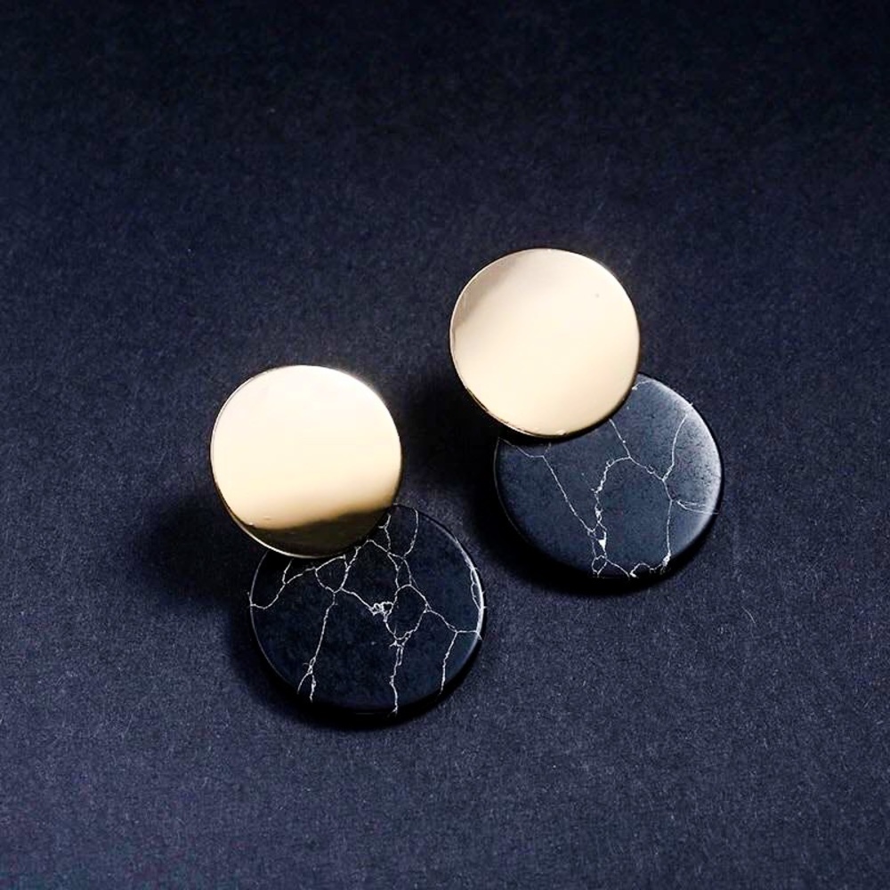 Access Granite Earrings Black